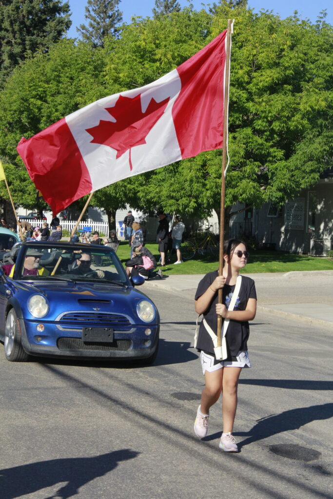 Rosthern Parade 2 - Rosie with Flag
